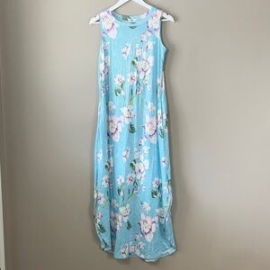 Hount Women's Casual Summer Sleeveless Dress blue